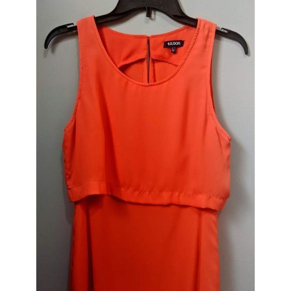 TILDON Maxi Dress Sleeveless Coral Sz Small NWOT - Picture 3 of 6